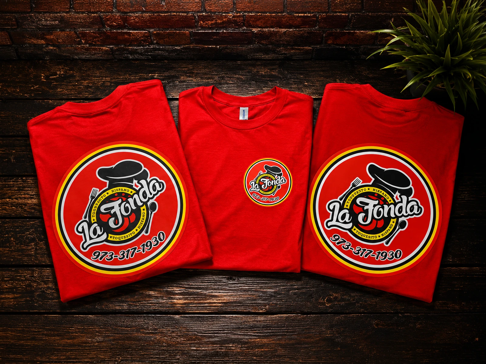 Blue shirts with full-color transfer print