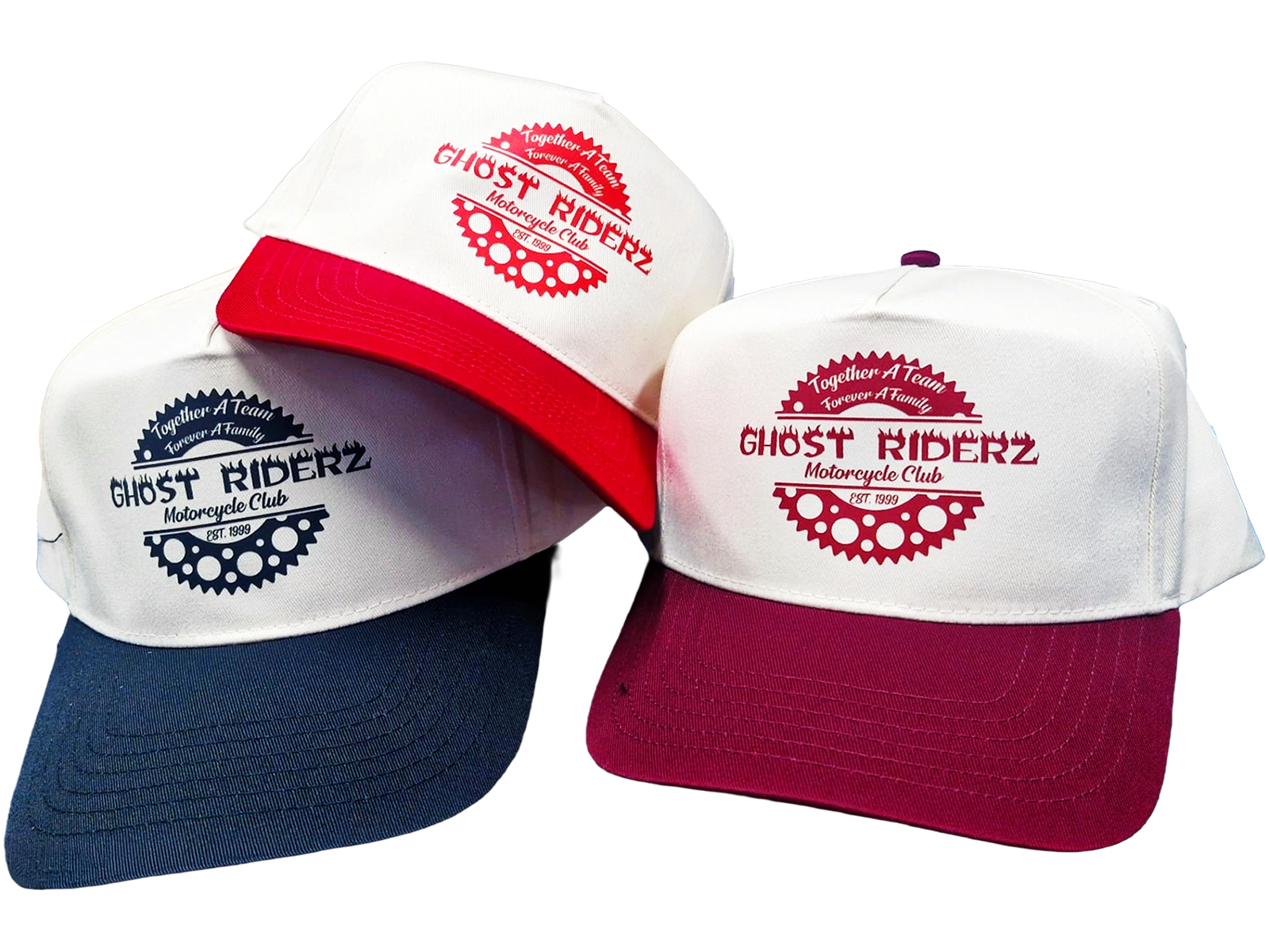 Custom hats with digital print logos