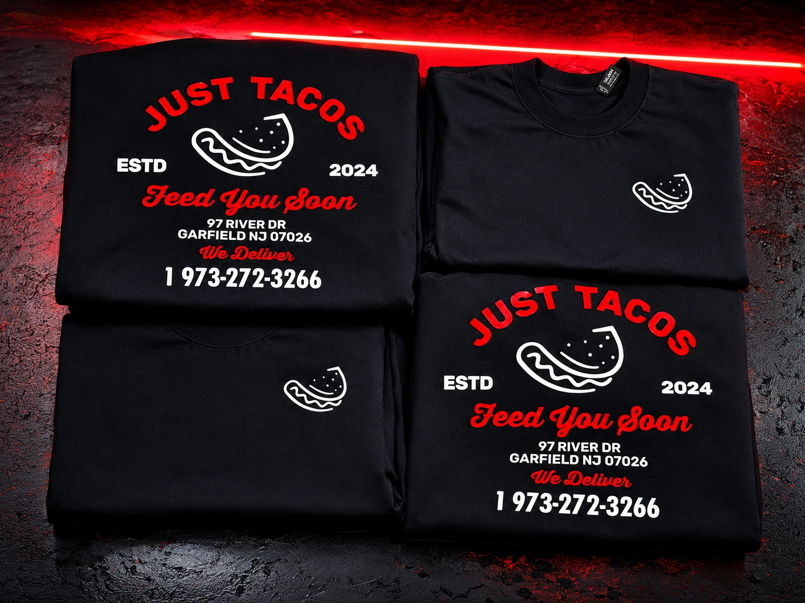 Screen printed shirts for a local business