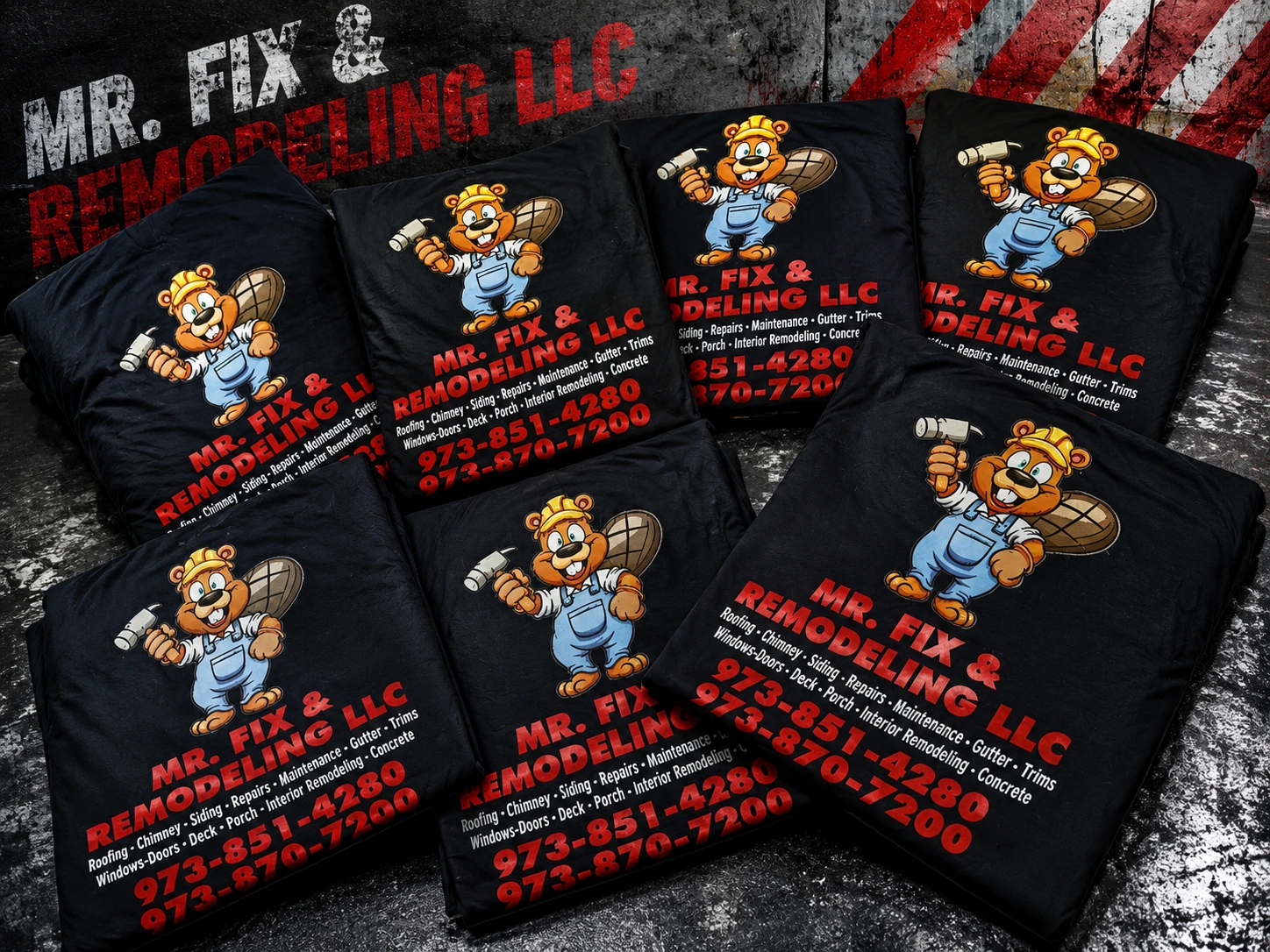 Screen printed shirts for a local business
