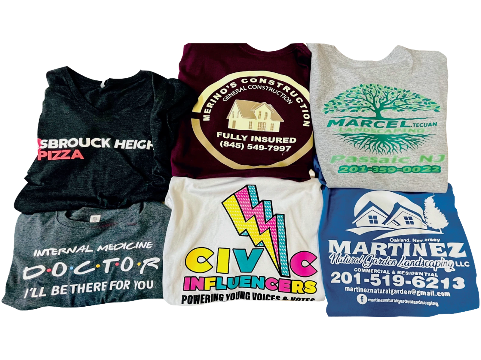 Screen printed shirts example