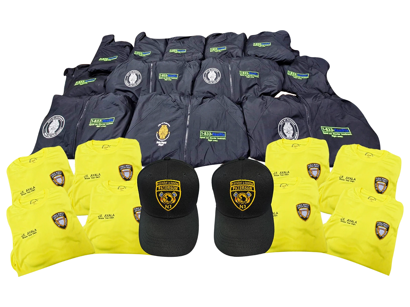 Custom apparel and print work examples from Artistic Embroidery